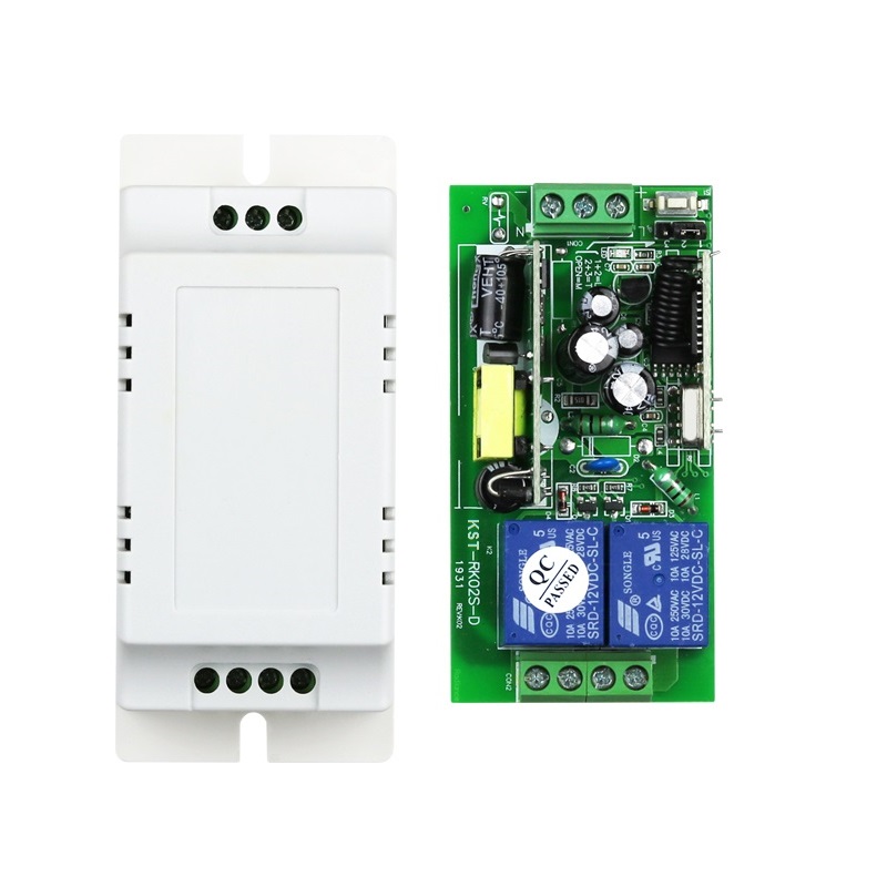 AC85~250V 2 Channels Learning Code Wireless Remote Controller Switch Motor remote control switch Gartage Door controller KST-RK02S-D